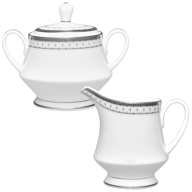 Ensemble sucrier et crémier Noritake Rochester