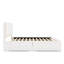 Lit plateforme tapissier avec 4 tiroirs et bord doré sur le pied de lit-2100993411