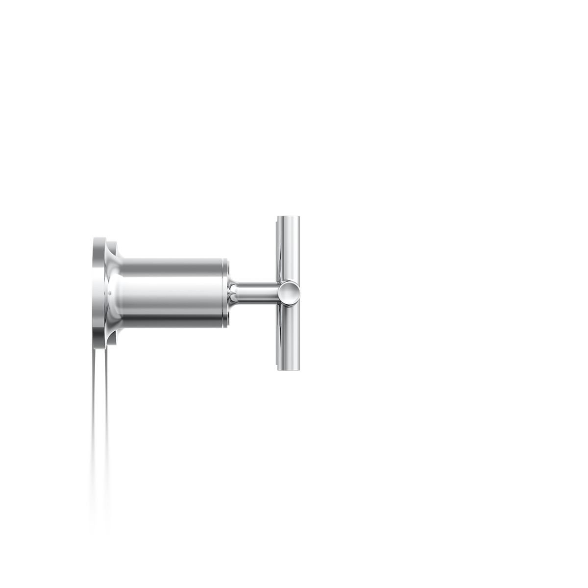 Purist High-Flow Bath Valve Trim with Cross Handle, Polished Chrome