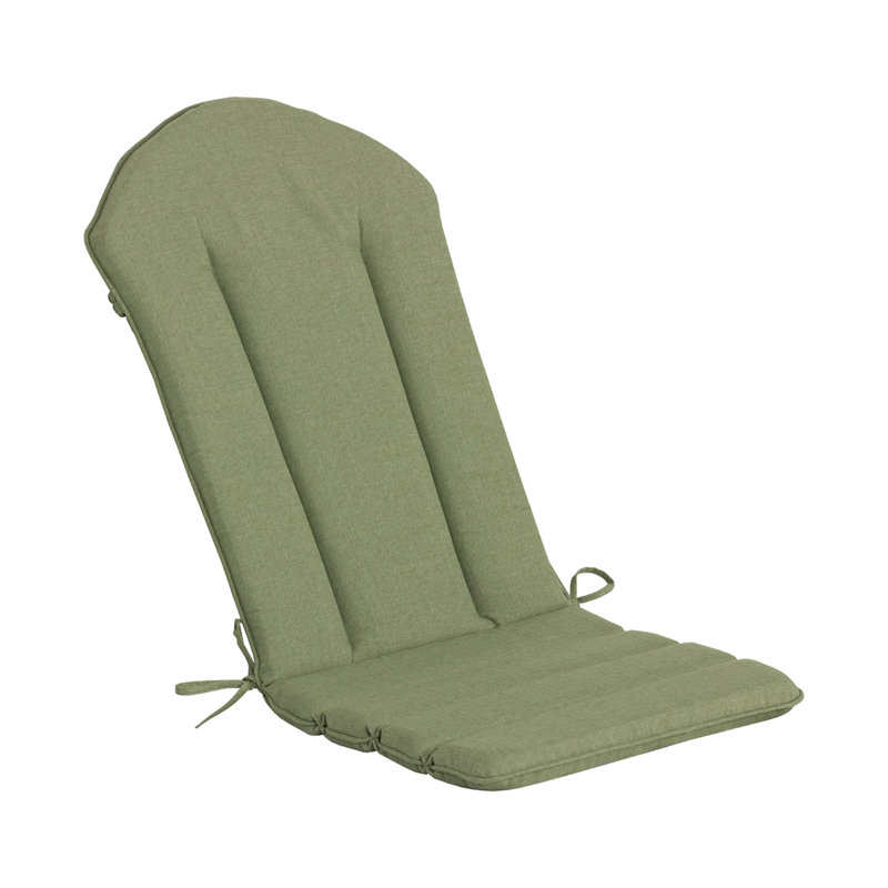 50" x 20" Patio Chair Cushion, Adirondack Chair Cushion with Straps (Set of 2), Green