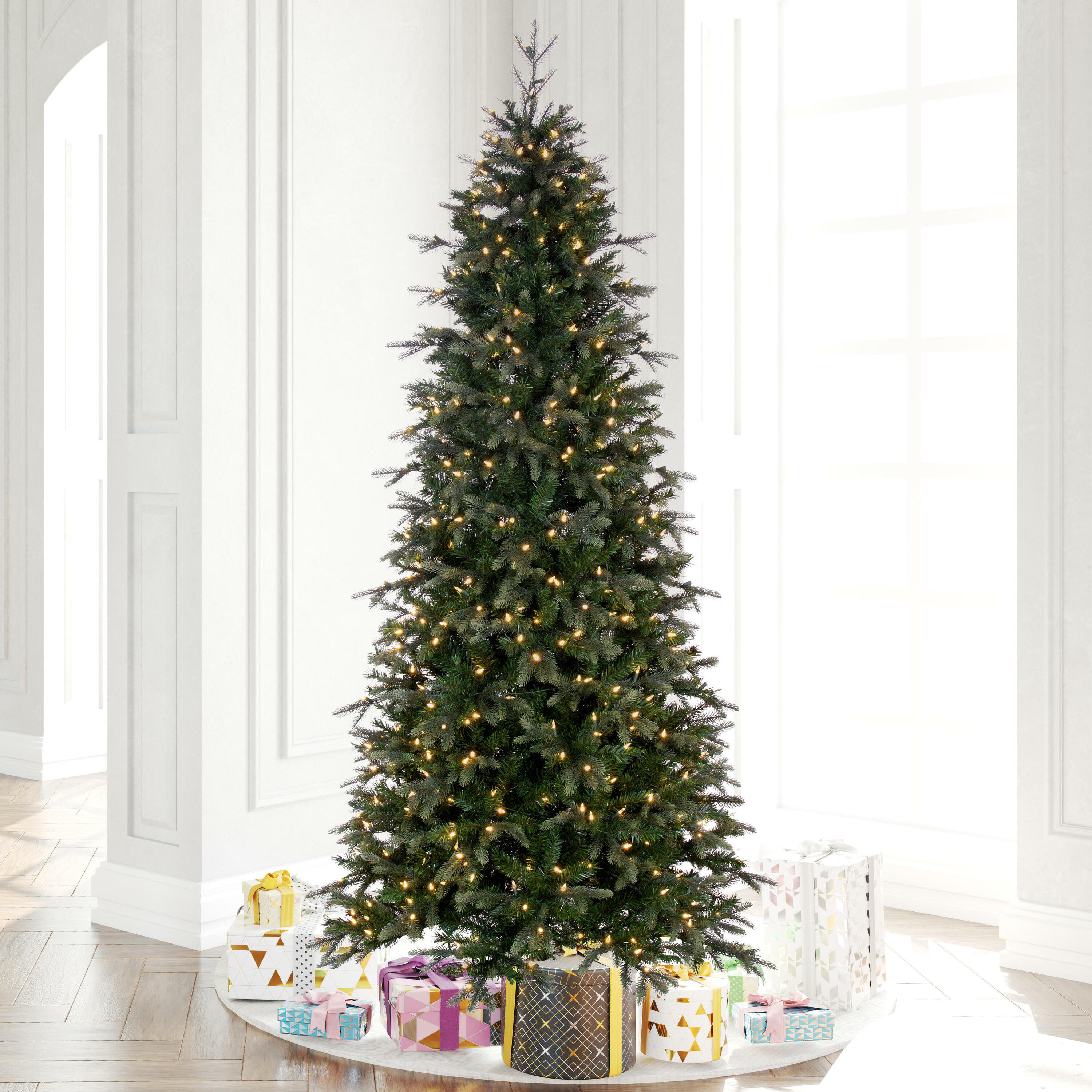 The Holiday Aisle® 90'' H Green Realistic Pine Cashmere Christmas Tree ...