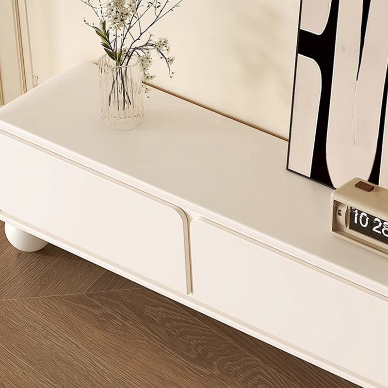 Meuble télé en bois avec tiroirs, H 16,53 po x L 86,61 po x l 13,78 po