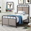 Base de lit simple tapissier en lin avec tête de lit et pied de lit en tissu-1743002555