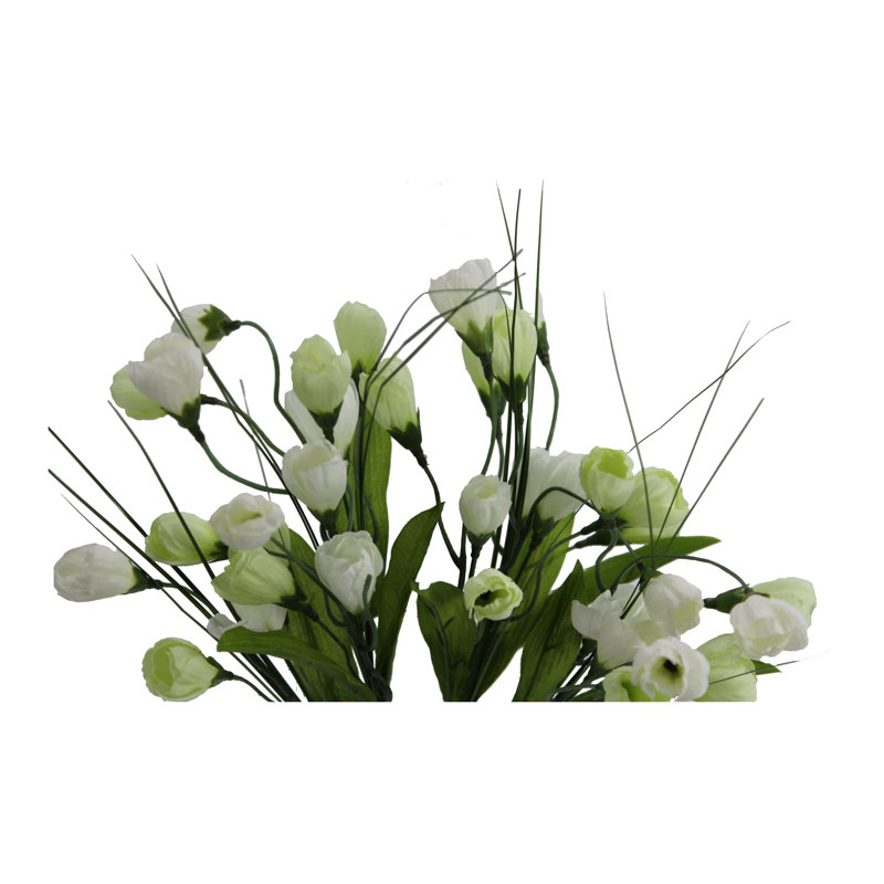 Silk Crocus Arrangement, White
