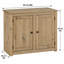 Panama Sideboard 2 Door Solid Pine Wood with Waxed Oak Finish