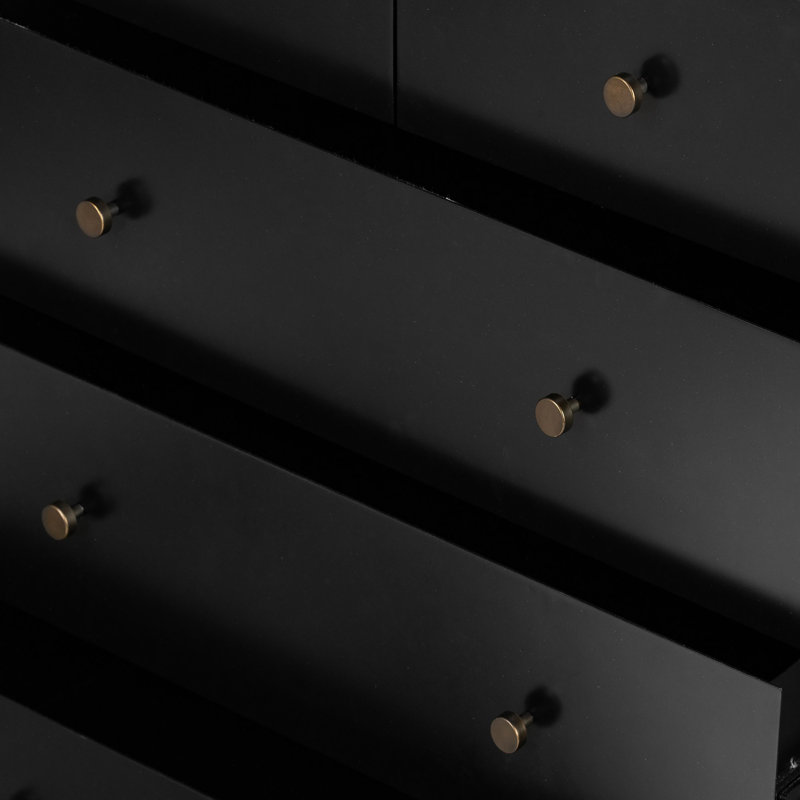 Soto 5 Drawer Dresser-Black