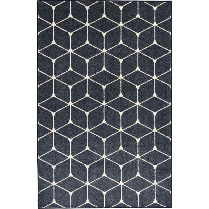 Iszac Geometric Indoor / Outdoor Rug, Rectangle 6'7'' x 9'2''