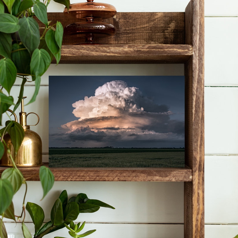 «Thunderstorm Abstract Contemporary Landscape Nature», reproduction d'art murale, H 12 po x l 18 po