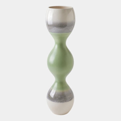 Bulb Striped Handcrafted Table Vase