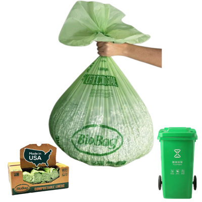 33 Gallon Biobag 100% Certified Compost Food Scrap Trash Bag