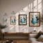 Turquoise Canyon Coastal - Framed Print-7687298-7687300