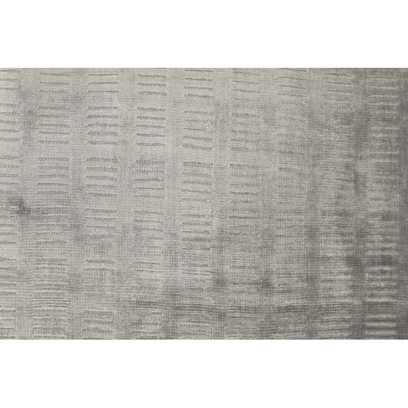 Tapis gris foncé noué à la main de haute qualité