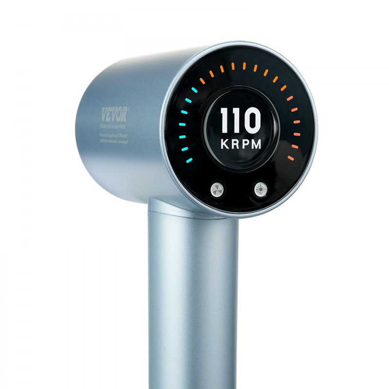 High-Speed Hair Dryer with 105,000RPM Brushless Motor, 200 Million Negative Ions Hair Blow Dryer, 4 Temps & 3 Speeds, LCD Display Thermo-Control Hairdryer with Diffuser & Nozzle for Home Travel