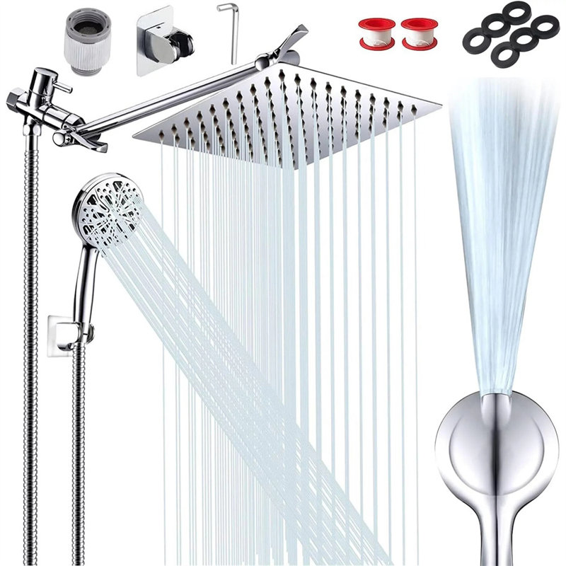 Pomme de douche à pluie double 1,75 GPM GPM