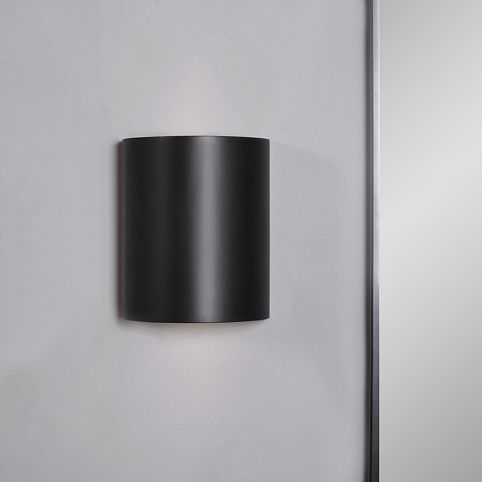 Runald Single Light Dimmable Wall Sconce, Black