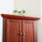 72" Tall Corner Display Unit With 8 Doors And Elegant Design Home Decorative Cabinet Cherry Finish