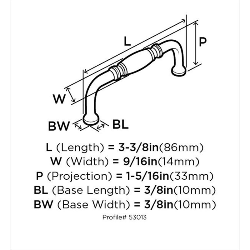 Granby Oil Rubbed Bronze 3" Traditional Cabinet Pull Set