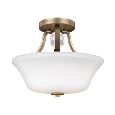 Scrivner Glass Semi Flush Mount