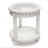 Monaco - Round End Table - Palms Insert - Blanc Finish