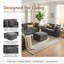 Ensemble de meubles de salon 4 pièces, 3 places + causeuse + fauteuil + repose-pieds mobile, canapé rembourré en chenille à assise profonde avec structure en bois massif et comprend 3 coussins décoratifs-132685581