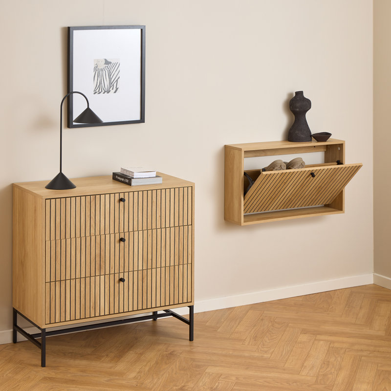 Roscigno 3 Pair Flip Down Shoe Storage