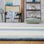 Starner Striped Handmade Tufted Wool Ivory/Light Blue Area Rug-1408051810