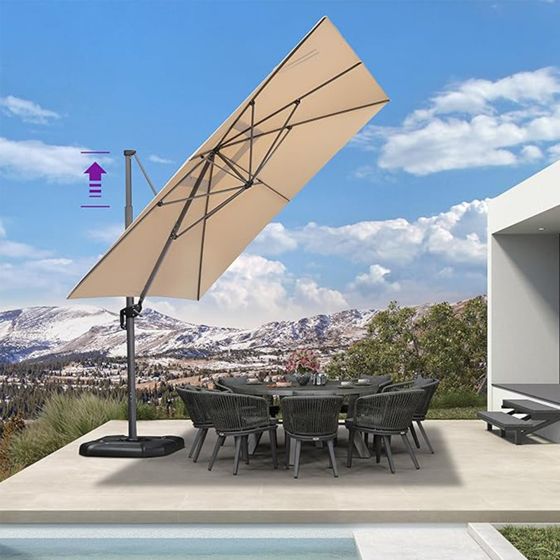 Gartman 3.5m Square Cantilever Parasol, Beige