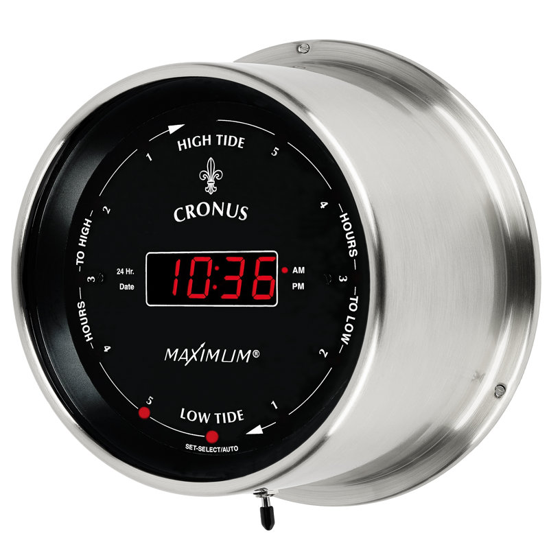 Horloge murale Cronus, Nickel / noir
