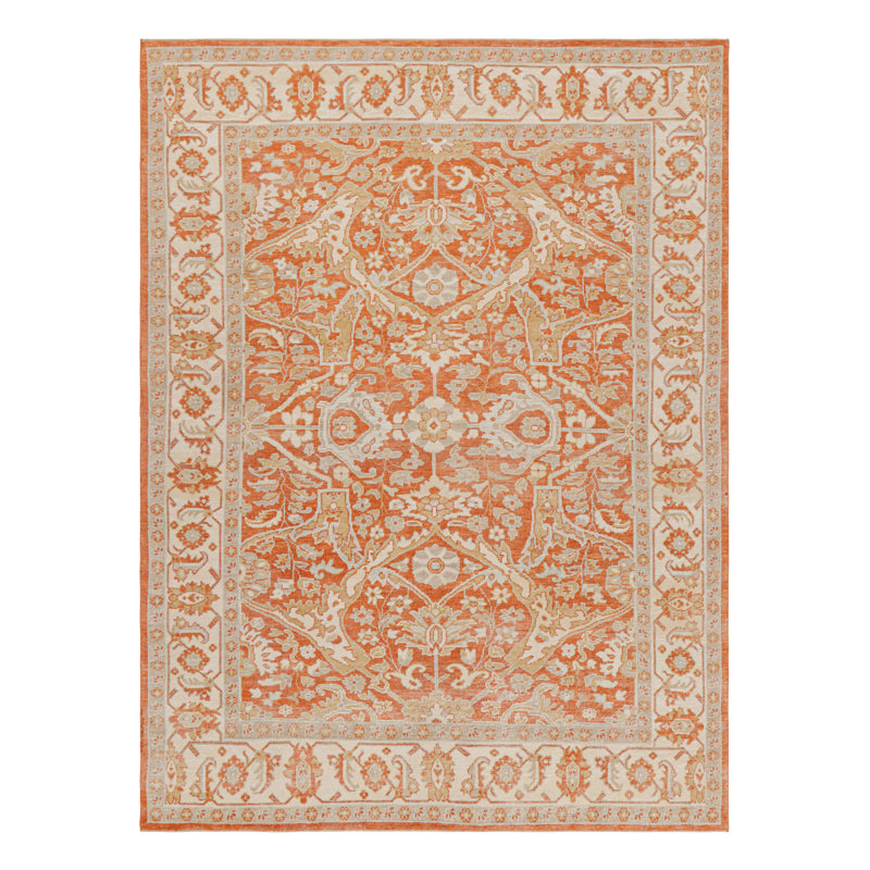 Hand Knotted Wool Geometric Area Rug