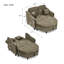 Upholstered Chenille Armchair-2053788169