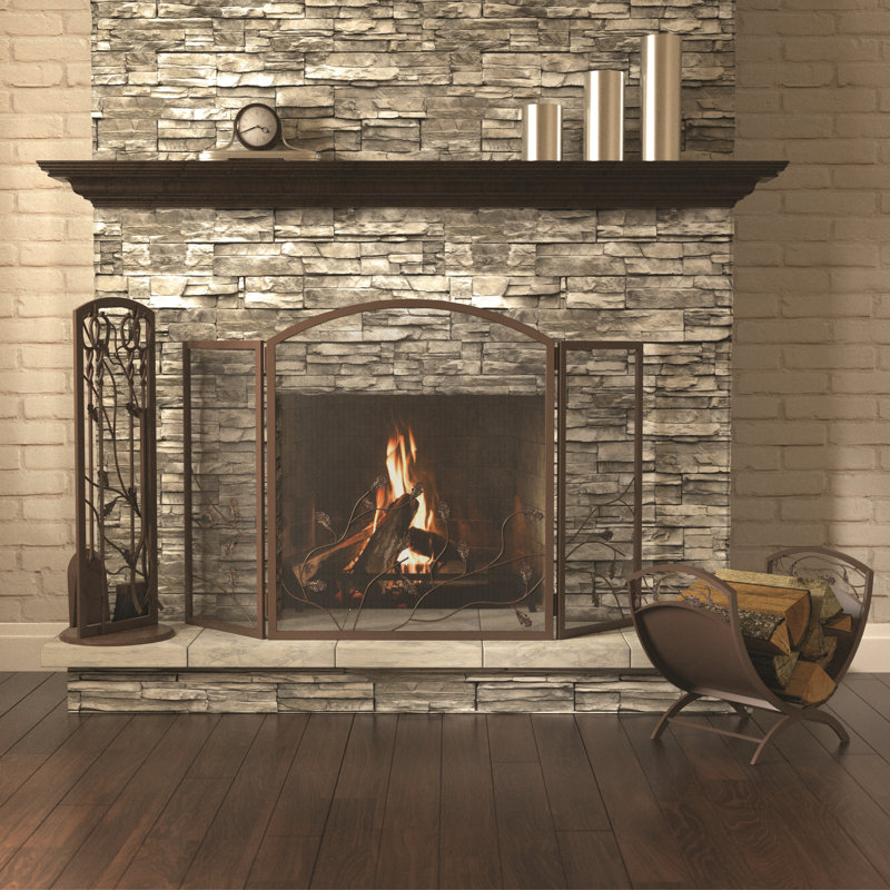 32.5cm W Metal Log Rack