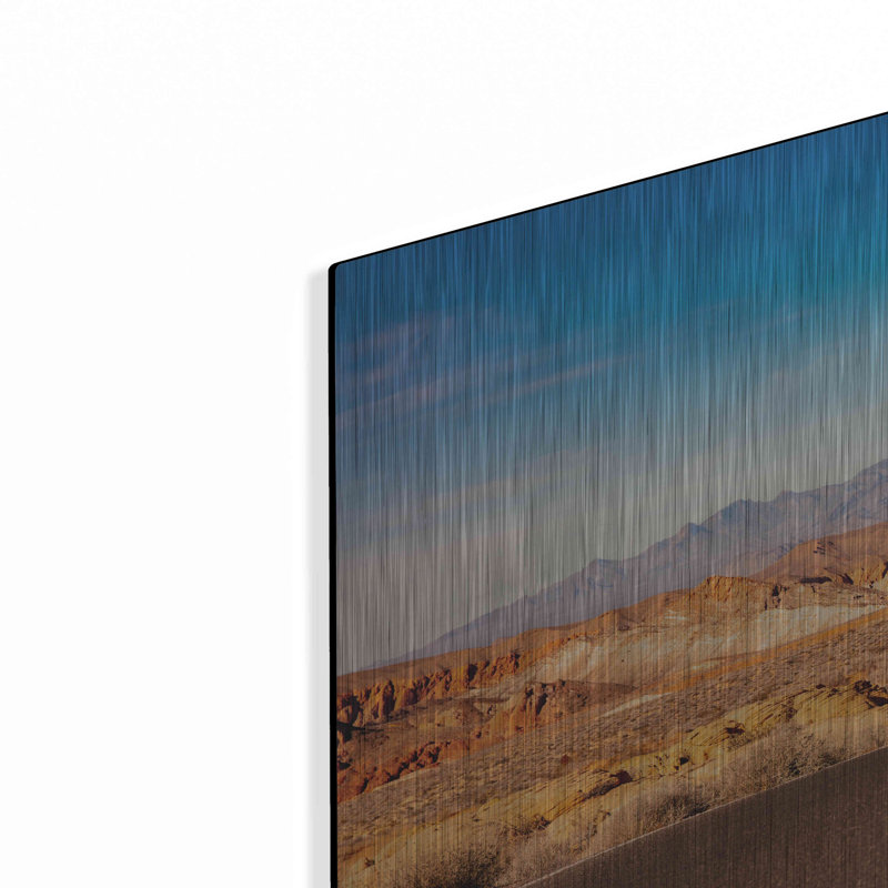 «Winding Desert Road», art mural en métal, H 24 po x l 36 po