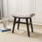 Solid Wood Vanity Set with Stool, Flip Top Mirror, Adjustable Lights and Glass Tabletop-2036865176
