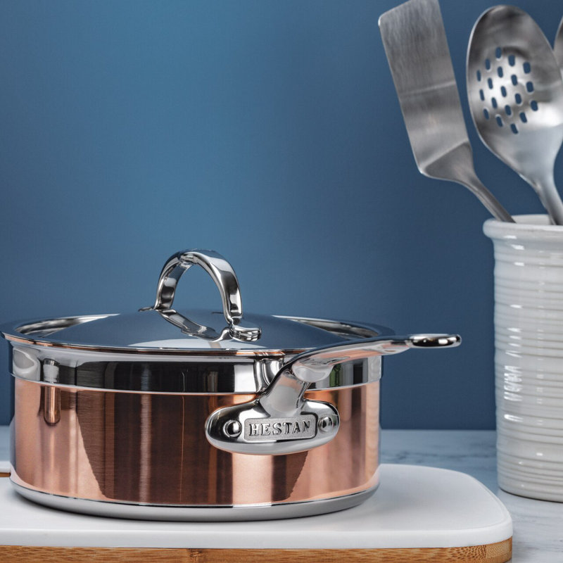 Hestan CopperBond Covered Saucepan, 4 qt.