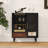 Modern Coffee Bar Cabinet with Wine Glass Rack and Storage Drawer-1137839380