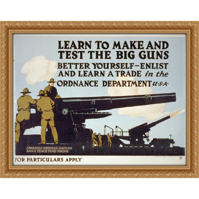 Learn to make and test the big guns  -  better yourself, enlist and learn a trade in the Ordnance Dept. (1919)