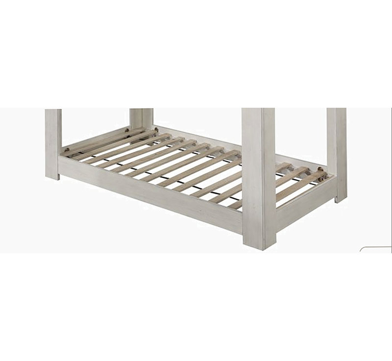 Cedro Weathered White Finish Twin/Twin Bunk Bed