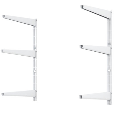 Les supports de tablette minimalistes de Delta Cycle, ensemble de 6 supports de tablette robustes de 12 pouces entièrement réglables, peuvent supporter jusqu'à 480 lb, support de tablette moderne pour tablettes en bois