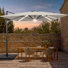 Parasol rectangulaire en porte-à-faux lumineux 138 po x 108 po Rozann