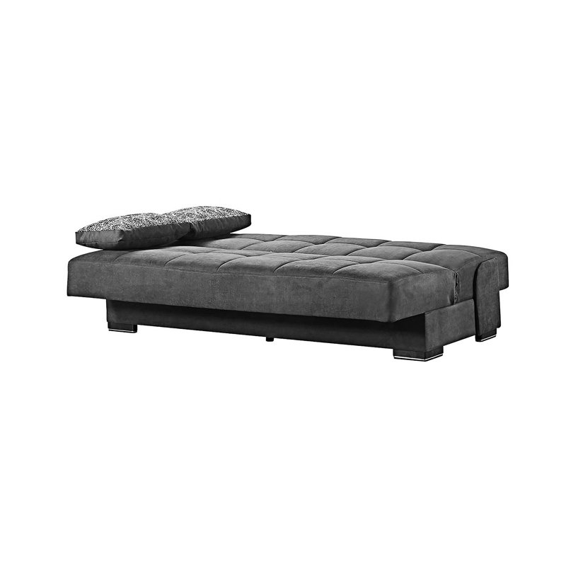 Canapé-lit rembourré convertible avec rangement, Gris