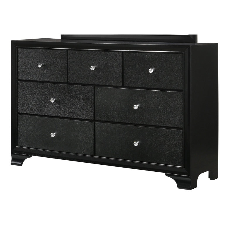 Commode 7 tiroirs de style moderne et contemporain, pour chambre à coucher, Commode Only