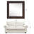 Bronze on Black Metallic Shagreen Leather Framed Beveled Mirror-807176823