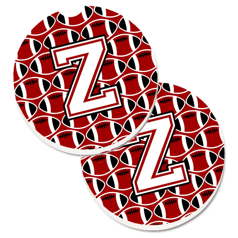 Sous-verre de football, Z, Cardinal / blanc