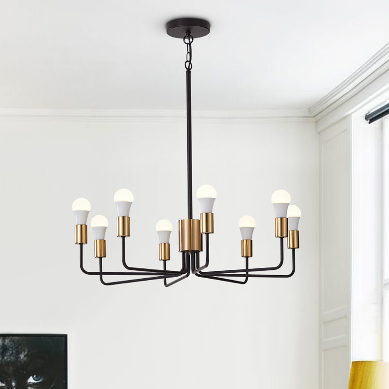 Fye 8-Light 77cm Farmhouse Classic Candle Style Chandelier Modern Pendant Light Fixture
