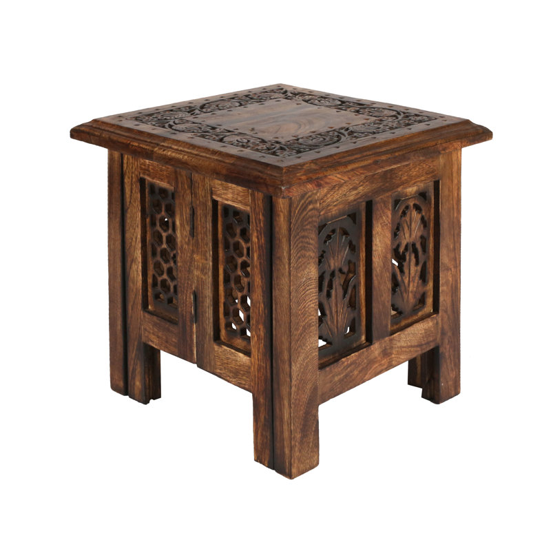 Abbey End Table, Brown, 31cm H x 30cm W x 30cm D