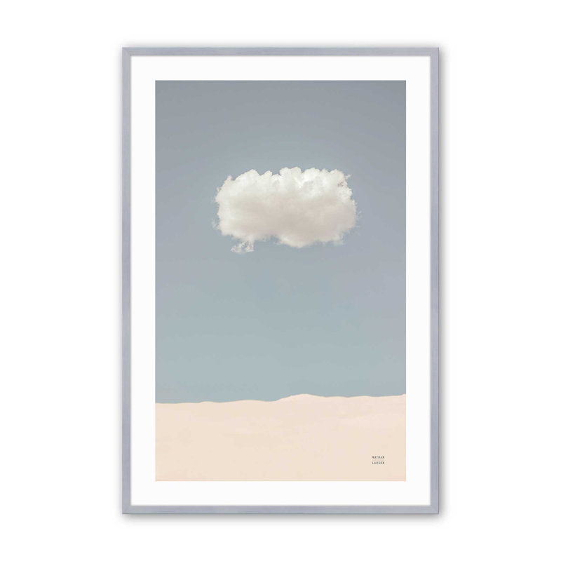 «Nuage solitaire», Cadre en chrome poli, H 15,25 po x l 12,25 po