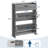 High-Gloss Freestanding Shoe Cabinet with 2 Flip & 1 Top Drawer, Hidden Wood Entryway Shoe Storage with Adjustable Shelves-Gray-1090041949