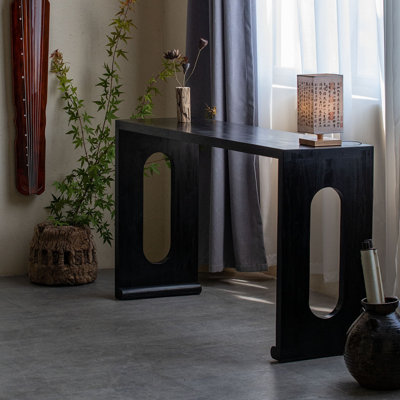 Console de style chinois simple et moderne noire