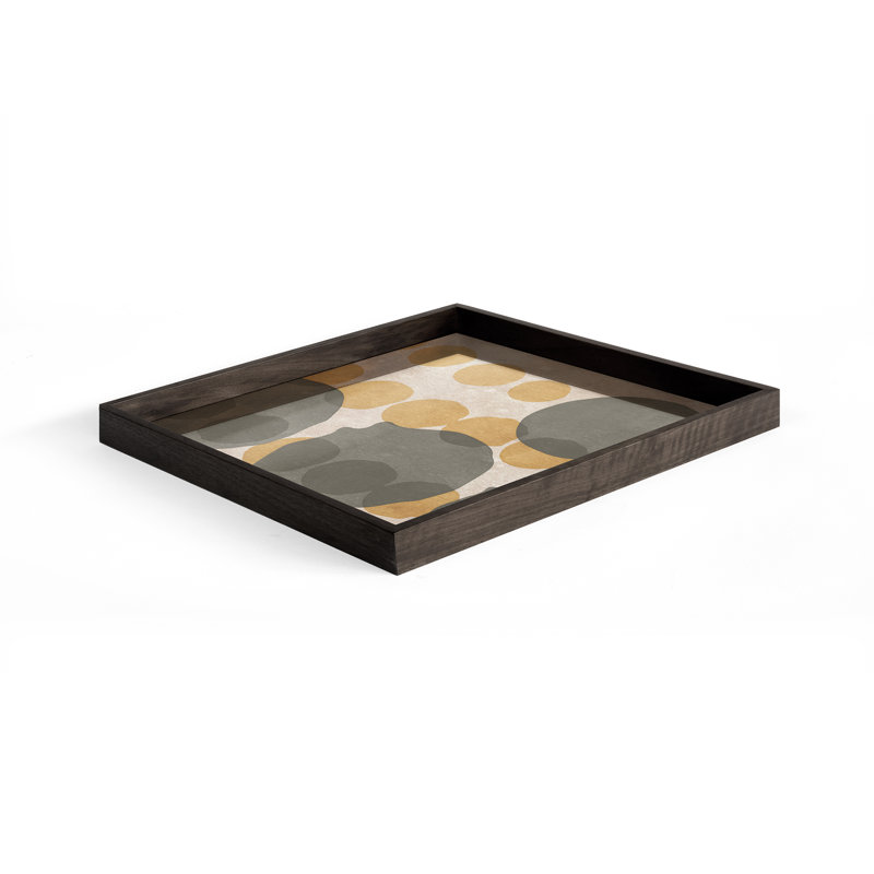 Translucent Silhouettes Glass Decorative Tray