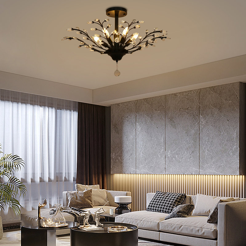 Apolonija 5-Light Dimmable Branch Crystal Creative Chandelier